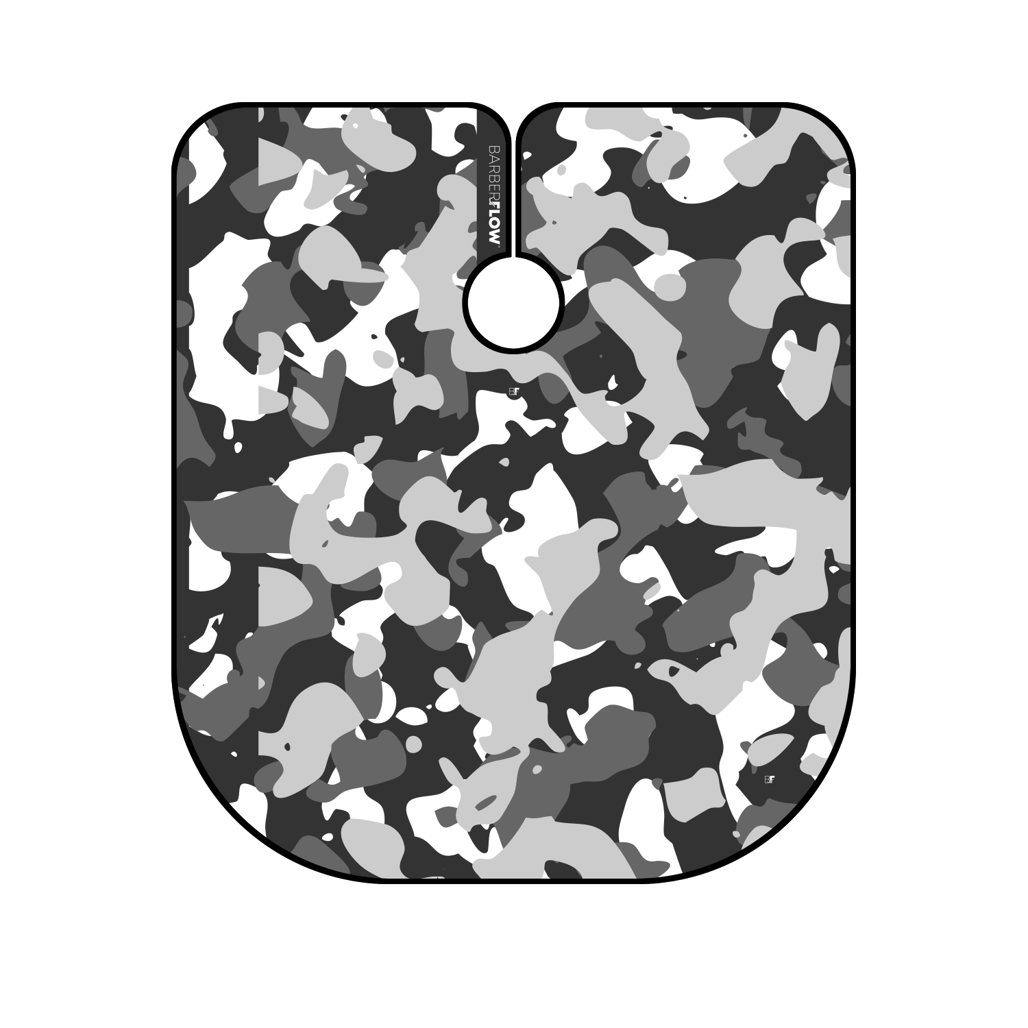 Barber Flow Camo Cape - Charcoal