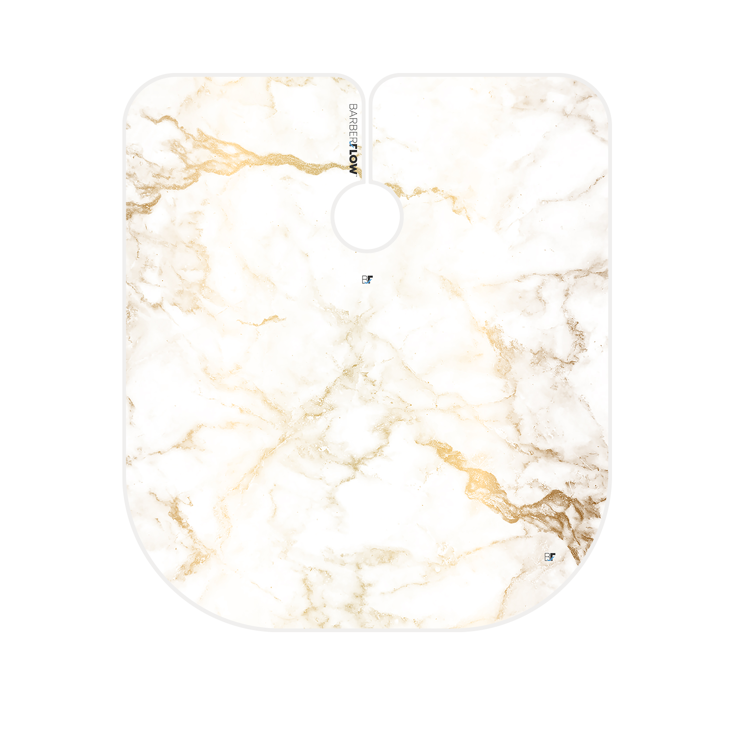 Barber Flow Marble Gold on White Cape