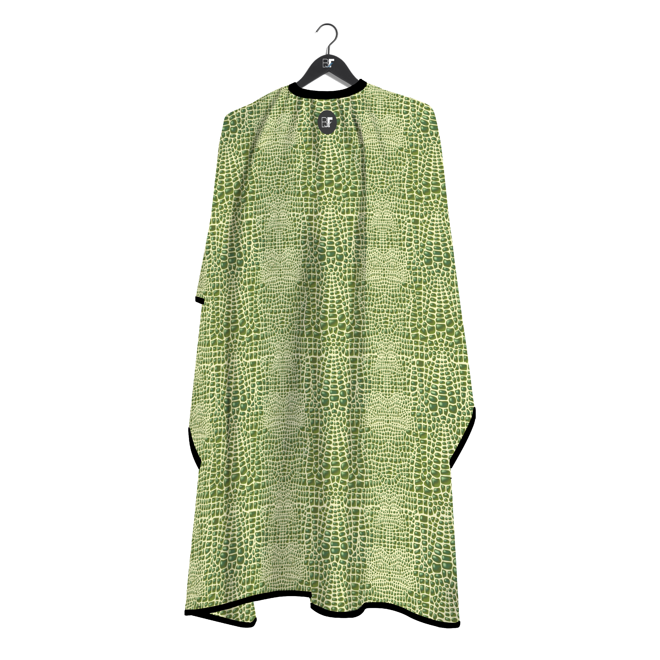 Barber Flow Gator Print Cape - Light Green